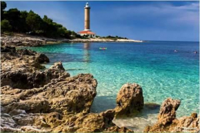 Studio apartment in Veli Rat with sea view, balcony, washing machine 882-1